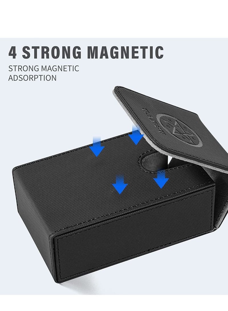 SYOSI Tarot Card Case Souvenir Card Storage Box Large Capacity Holds About 95 Pages for Most Standard Size Tarot Fold Top Design Not Included for Tarot Cards - Image 4