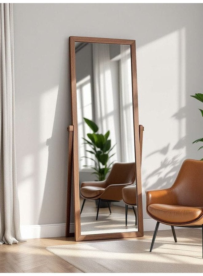 Art Wood Stand Mirrors Brown  3X180X65 Cm 