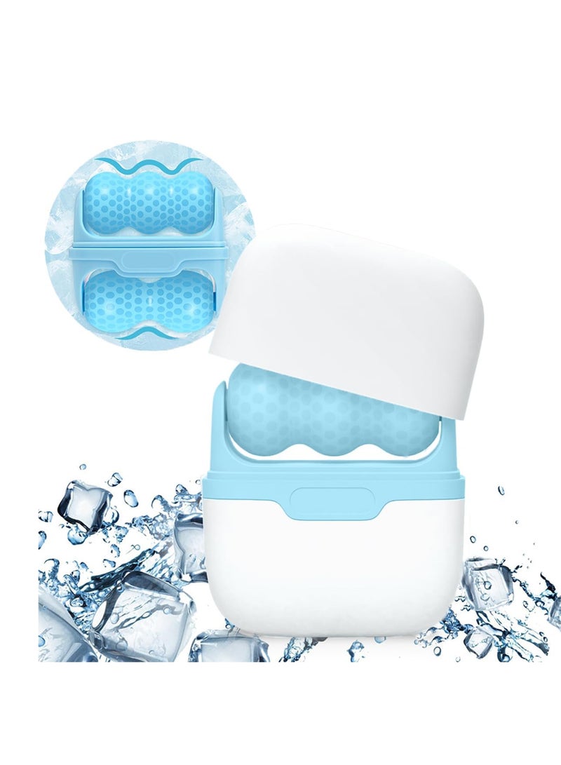 ECVV 2 في 1 بكرة ثلجية للوجه والعينين والجسم - رؤوس تدليك على شكل W و V، تقلص المسام، علاج بارد، قابلة لإعادة الاستخدام، تريح البشرة، ترفع وتشدد لمكافحة الانتفاخ - Image 1