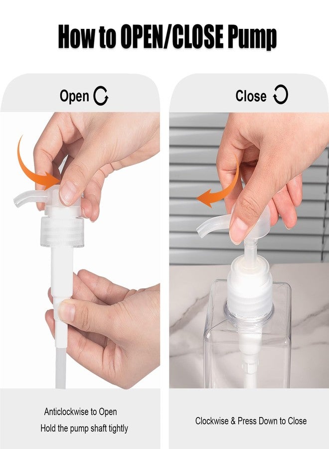 JiatuA Pump Bottle, 8.5oz/250ml Refillable Plastic Empty Lotion Soap Dispenser Liquid Container for Shampoo or Body Wash, 2 Pack Amber - Image 4