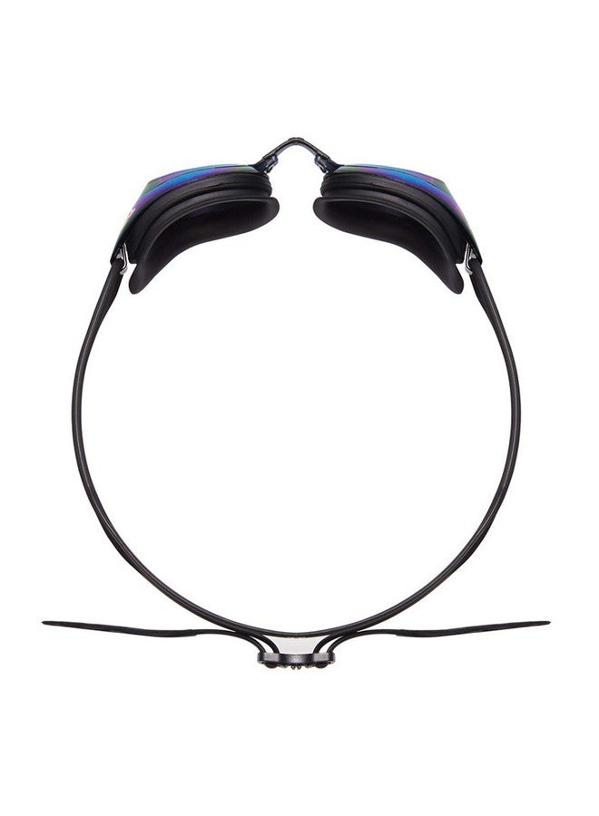 TYR Black Hawk Racing Mirrored Goggles, Gold Metal Rainbow Black, One Size - Image 4