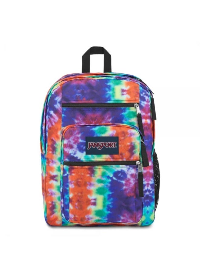 JanSport Unisex Fashion Backpack BIG STUDENT RED/MULTI HIPPIE DAYS - Image 1