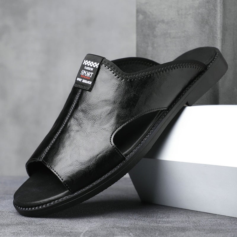2023 Summer New Men's Hollow Breathable Sandals Casual Shoes Fashion Roman Beach Shoes Open Toe Men's Shoes 6602 - Image 1
