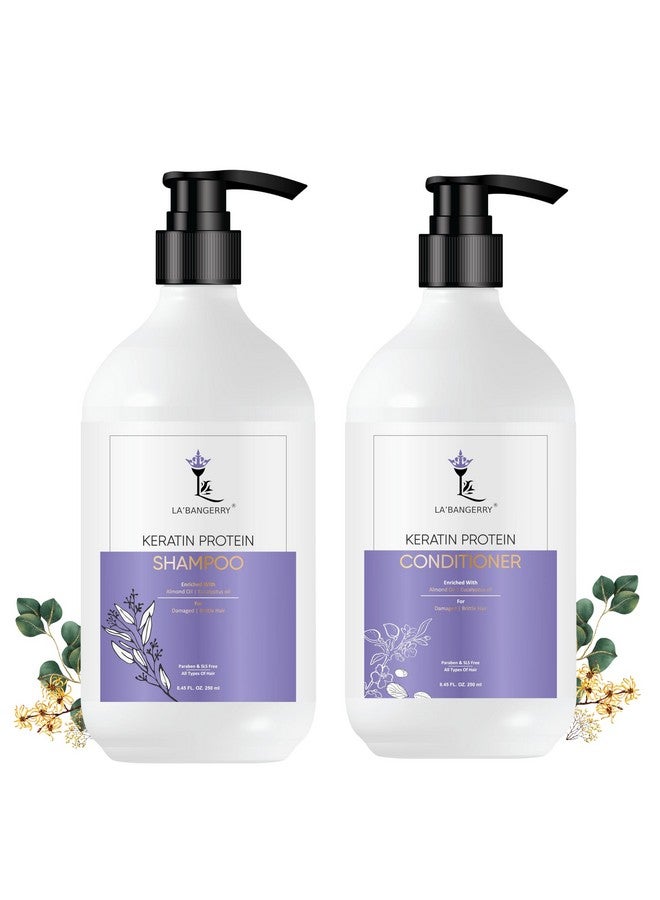 LA'BANGERRY Keratin Smooth Shampoo & Keratin Smooth Conditioner | Strong, Smooth & Shine For Man & Woman, Pack Of 2(250ml) - Image 1