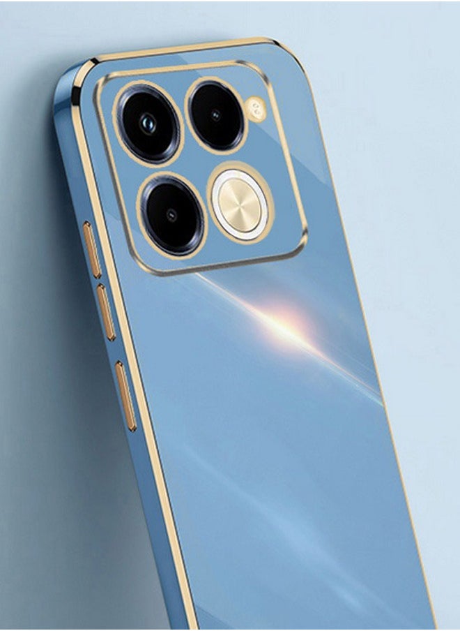 Back Case Cover for Infinix Note 40 Pro/Pro+ 5G Back Cover | Gold Electroplating Chrome | Raised Edges | Super Soft-Touch | Bumper Back Case for Infinix Note 40 Pro/Pro+ 5G