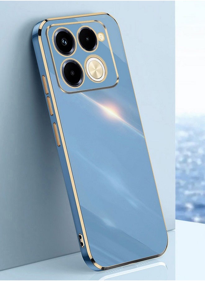 Back Case Cover for Infinix Note 40 Pro/Pro+ 5G Back Cover | Gold Electroplating Chrome | Raised Edges | Super Soft-Touch | Bumper Back Case for Infinix Note 40 Pro/Pro+ 5G