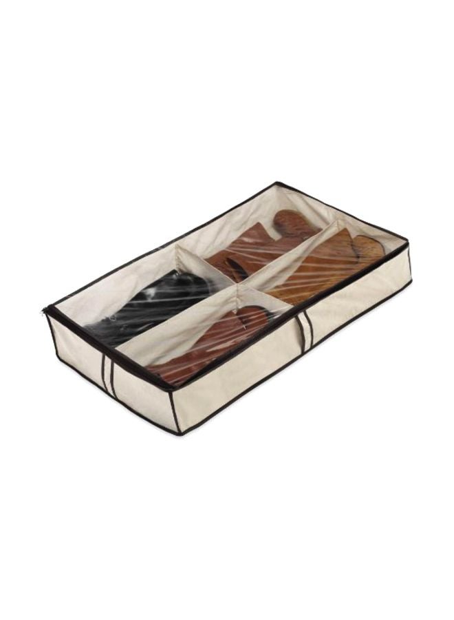 Whitmor 4 Section Underbed Boot Bag, White, Black - Image 3