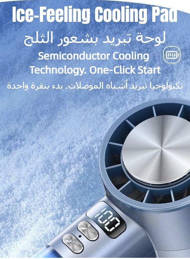 ريماكس مروحة تبريد يدوية RS-SF12 مزودة بشاشة رقمية، عالية التحمل، منفذ USB-C، توربين فائق السرعة، تحكم بيد واحدة، حبل تعليق مرفق. (أبيض) - Image 4