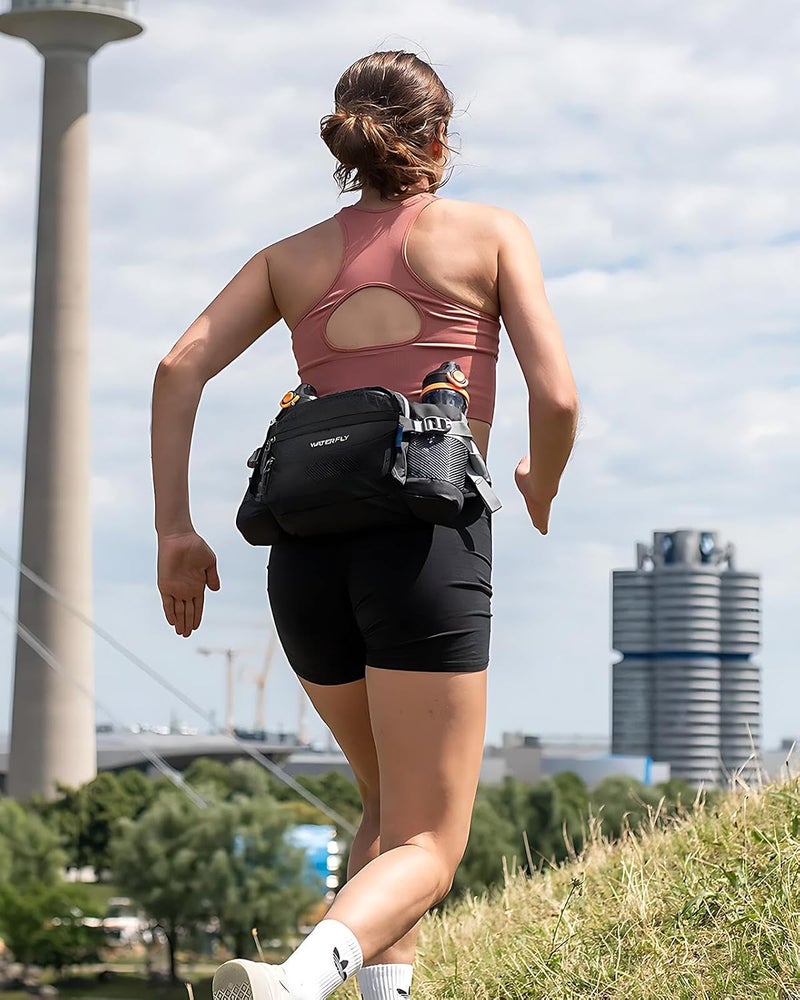 WATERFLY Fanny Pack Waist Bag: Waist Pack for Women Men with Two Water Bottle Holder Hiking Fanny Pack for Running Walking DogWalking Travel Cycling - Image 3