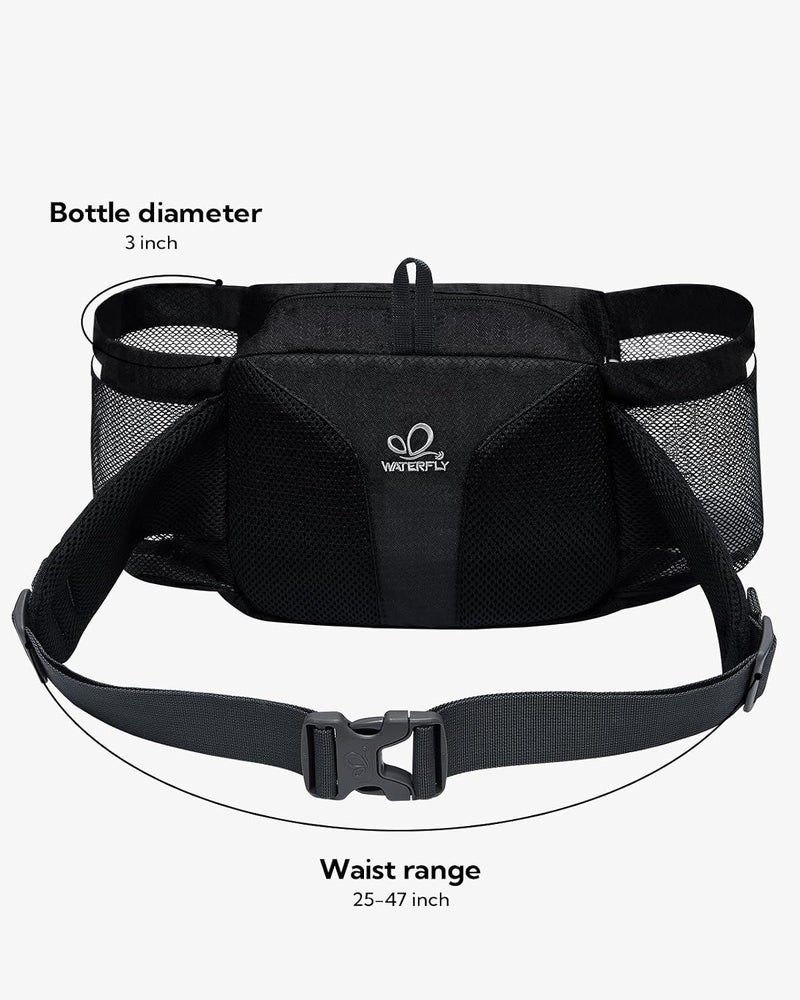 WATERFLY Fanny Pack Waist Bag: Waist Pack for Women Men with Two Water Bottle Holder Hiking Fanny Pack for Running Walking DogWalking Travel Cycling - Image 4