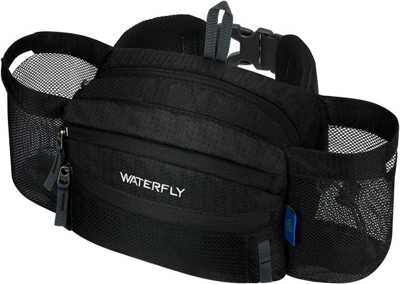 WATERFLY Fanny Pack Waist Bag: Waist Pack for Women Men with Two Water Bottle Holder Hiking Fanny Pack for Running Walking DogWalking Travel Cycling - Image 1