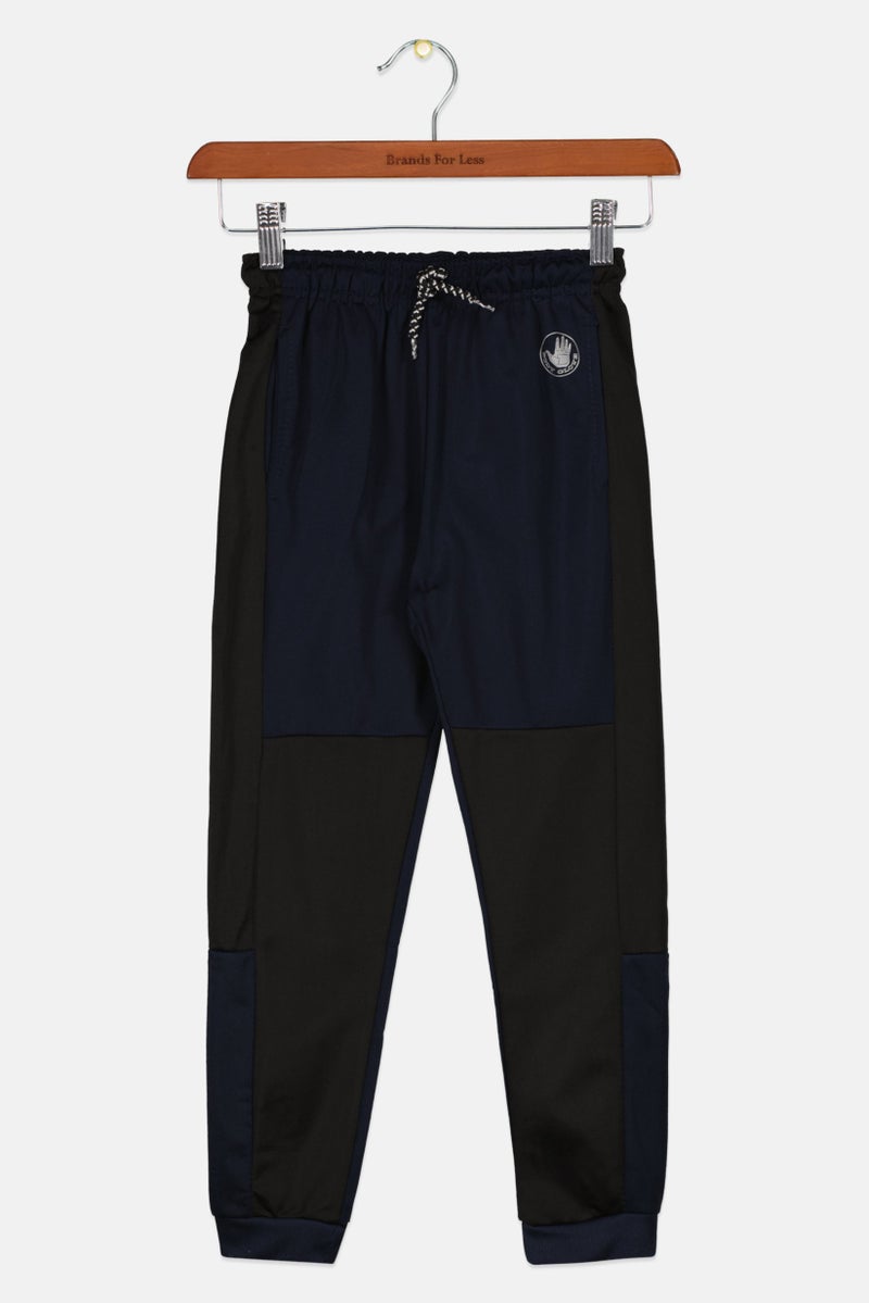 Body Glove Kids Boy Slim Fit Brand Logo Jogger Pants, Navy  - Image 1