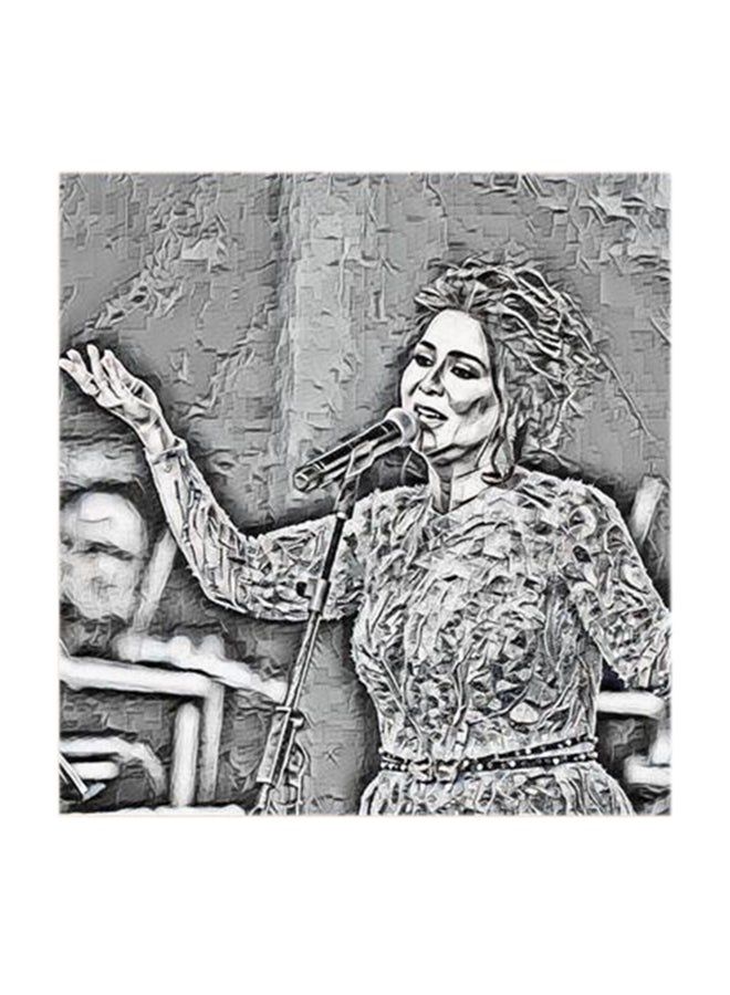 RYN Nawal El Kuwaitia MDF Wall Art Multicolour 30x30centimeter - Image 1