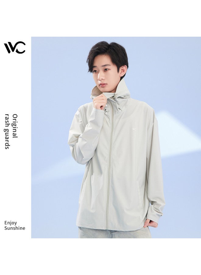 VVC جاكيت حماية من الشمس للرجال - قميص واقي من الشمس في الهواء الطلق مع حجب الأشعة فوق البنفسجية، معطف واقي من الشمس بارد وقابل للتنفس مع قماش حرير الثلج - Image 3