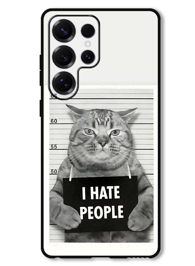 Theodor Protective Case Anti Scratch Shock Proof Bumper Cover For Samsung Galaxy S25 Ultra i Hate People - Image 1