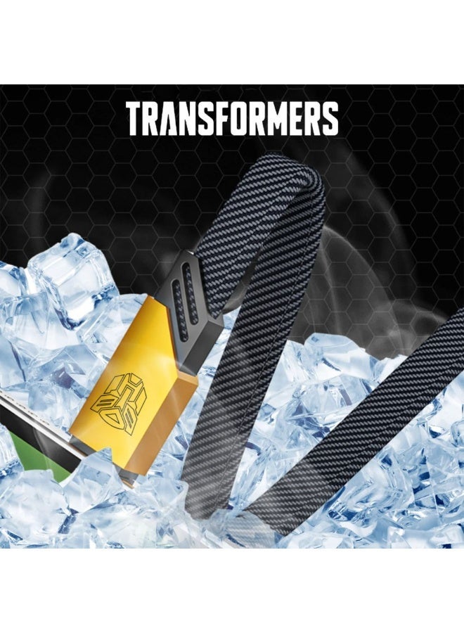 TRANSFORMERS Bumblebee Edition 65W Fast Charging Cable USB-A to USB-C, Durable Nylon Braided Cord, High-Speed Data Transfer, Tangle Free Design 1.5m– TF-A08 Black/Yellow - Image 4