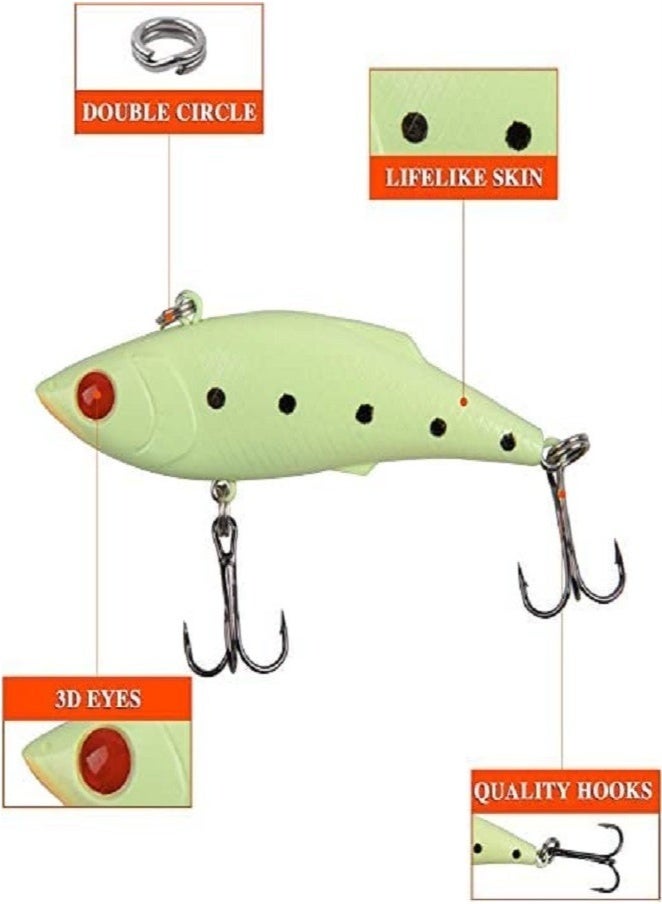 gogolove Fishing Lures, 5 Pieces Glowing Lures Set ,Top Water Luminous Fishing Lures Kit, Sea fishing Lures ,Lure Fishing Set , Saltwater Fishing Lures with Strong Triable Fishing Sharp Hooks - Image 3