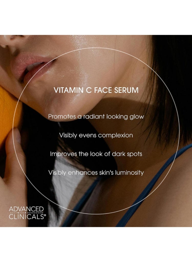 أدفانسد كلينيكال علاج البقع الداكنة وبهتان البشرة – سيروم Advanced Clinicals Vitamin C لتفتيح البشرة وتوحيد اللون ومنح إشراقة شبابية - Image 3
