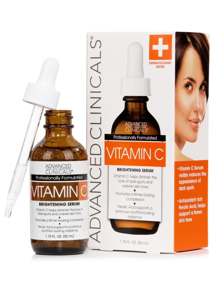 أدفانسد كلينيكال علاج البقع الداكنة وبهتان البشرة – سيروم Advanced Clinicals Vitamin C لتفتيح البشرة وتوحيد اللون ومنح إشراقة شبابية - Image 1