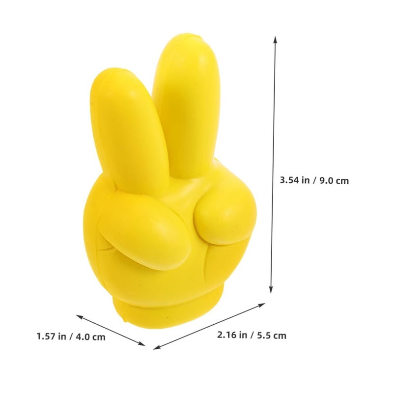 2Pcs Yellow Car Antenna Topper Weatherproof PU Material Easy Install Roof Decoration - Image 3
