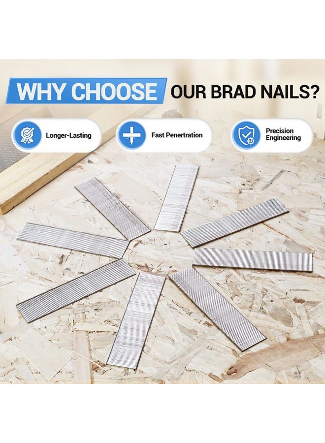 Meite 18 Gauge Stainless Steel Brad Nails, Type 18G/25 mm 18GA Brad Nails, 304 Stainless Steel Small Finishing Nail Gun Nails for Pneumatic, Electric Brad Nailer Gun (2,000 Counts) - Image 4