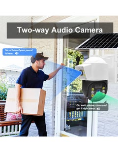 Ome Outdoor 8MP 4g Solar Powered Camera Dual lens Battery WIFI /4G IP Wifi Wireless PTZ Solar Cctv Camera 4g Sim Crad  - Image 3