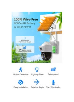 Ome Outdoor 8MP 4g Solar Powered Camera Dual lens Battery WIFI /4G IP Wifi Wireless PTZ Solar Cctv Camera 4g Sim Crad  - Image 5