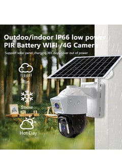 Ome Outdoor 8MP 4g Solar Powered Camera Dual lens Battery WIFI /4G IP Wifi Wireless PTZ Solar Cctv Camera 4g Sim Crad  - Image 4