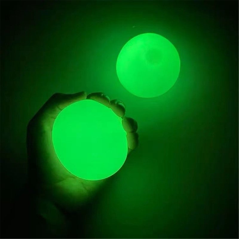 Luminous Sticky Wall Ball: 1pcs Colorful Soft Glow-in-the-dark Returning Ball - Stress-relief Squeeze Ball for Parent-child Indoor Sports & Self-training - Image 5
