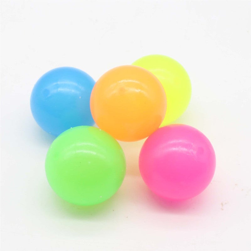 Luminous Sticky Wall Ball: 1pcs Colorful Soft Glow-in-the-dark Returning Ball - Stress-relief Squeeze Ball for Parent-child Indoor Sports & Self-training - Image 3