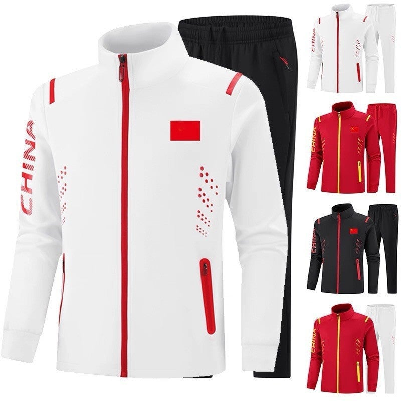 بدلات الملابس الرياضية الصينية، زي الوطني للرياضيين، زي التدريب الرياضي، زي الأداء الجماعي، ملابس الاجتماعات الرياضية - Image 2