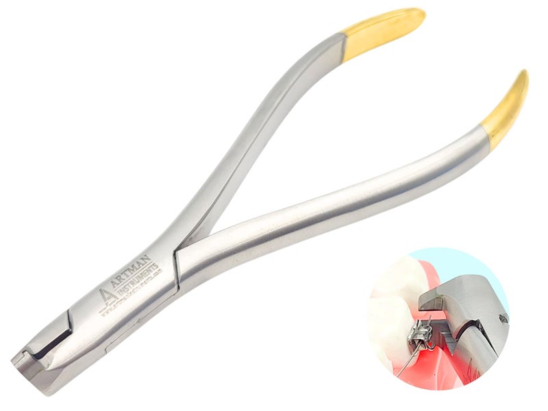 ARTMAN INSTRUMENTS Braces Wire Cutter Orthodontic Distal End Cutter Large Handle Tungsten Carbide Inserts with Safety Hold