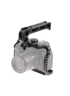 Hersmay R5 R6 Cage with Top Handle,Aluminium Alloy Camera Cage for Canon EOS R5 R6 Mirrorless Cameras, Vlogging Video Shooting Filmmaking Rig Stabilizer with 1/4" Mounting and 3/8" Arri Locating Hole  - Image 1