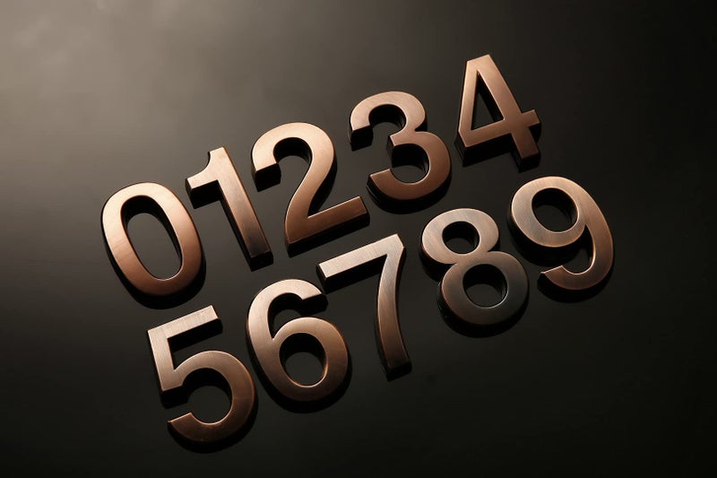 yescool FANXUS 3 Inch House Numbers for Mailbox or House Door Address, Home Office Hotel Room. 3 Inch Pack of 20, Bronze - Image 2