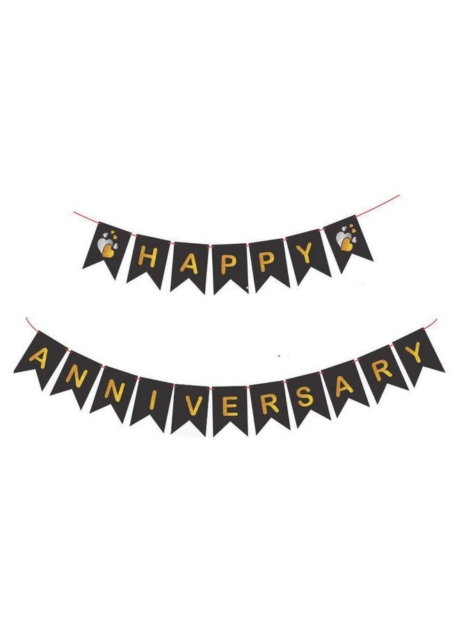 هونج كونج بالونز مجموعة بالونات ورقية من HK Balloons مكونة من 51 قطعة لافتة ذكرى سعيدة مع بالونات لتزيين المنزل أو غرفة النوم للزوج والزوجة، متعددة الألوان - Image 3