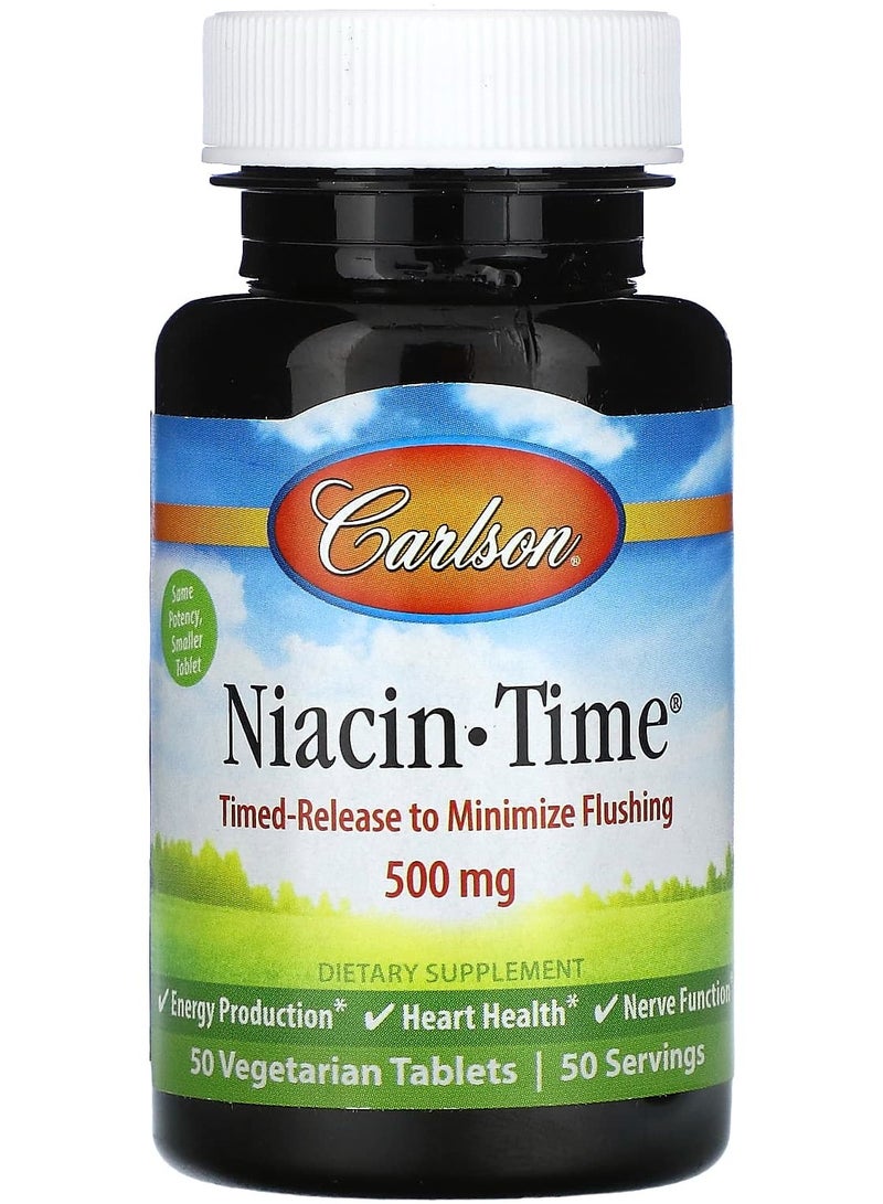 نياسين-تايم، 500 ملغ، 50 قرص نباتي