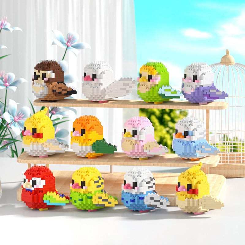 Chaolechuang Tiny Particle Parrot Cute Bird 8909-8920 Series Assembled Educational Bird Building Blocks Toy Gift - Image 2