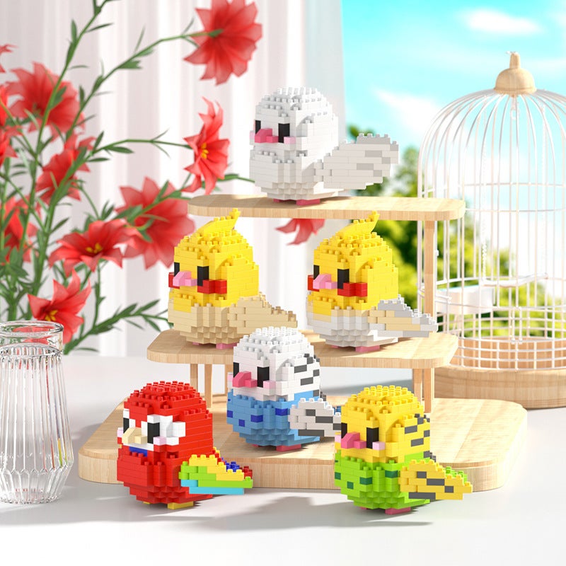 Chaolechuang Tiny Particle Parrot Cute Bird 8909-8920 Series Assembled Educational Bird Building Blocks Toy Gift - Image 4