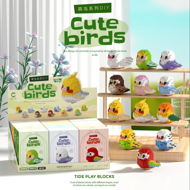 Chaolechuang Tiny Particle Parrot Cute Bird 8909-8920 Series Assembled Educational Bird Building Blocks Toy Gift - Image 3
