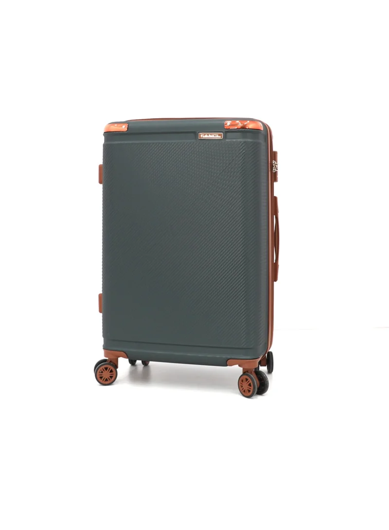 فانكل Hardshell Luggage Double Spinner Trolley Bag 4 Pieces Set,Green (BC-14",S-20",M-24",L-28")