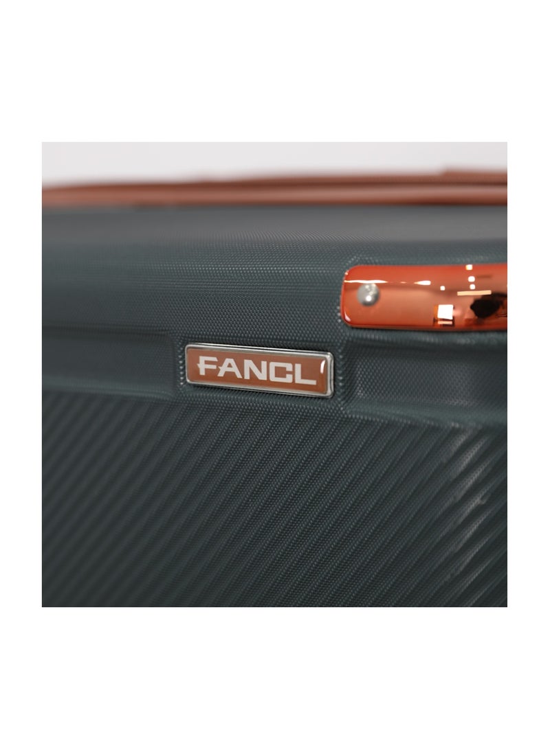 Fancl طقم حقائب سفر بعجلات بعجلات مزدوجة من هارد شيل، 4 قطع، أخضر (BC-14"،S-20"،M-24"،L-28") - Image 4