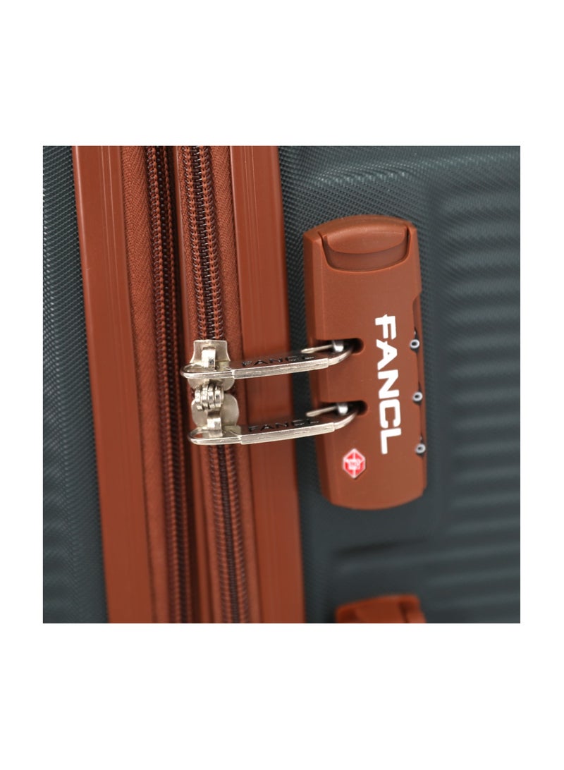 Fancl طقم حقائب سفر بعجلات بعجلات مزدوجة من هارد شيل، 4 قطع، أخضر (BC-14"،S-20"،M-24"،L-28") - Image 5