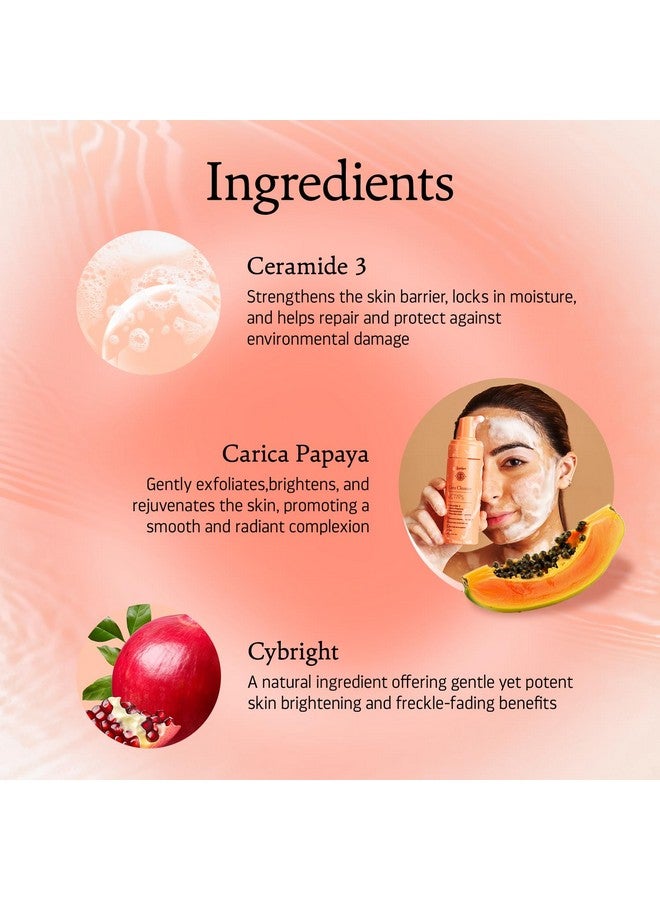 Indulgeo ESSENTIALS Ceramide Foaming Face Wash - Cera Cleanse | Gently Cleanses, Hydrates & Repair Skin Tissues | Made With Ceramide, Pomegranate & Carica Papaya | Suitable For All Skin Types - 50Ml - Image 3