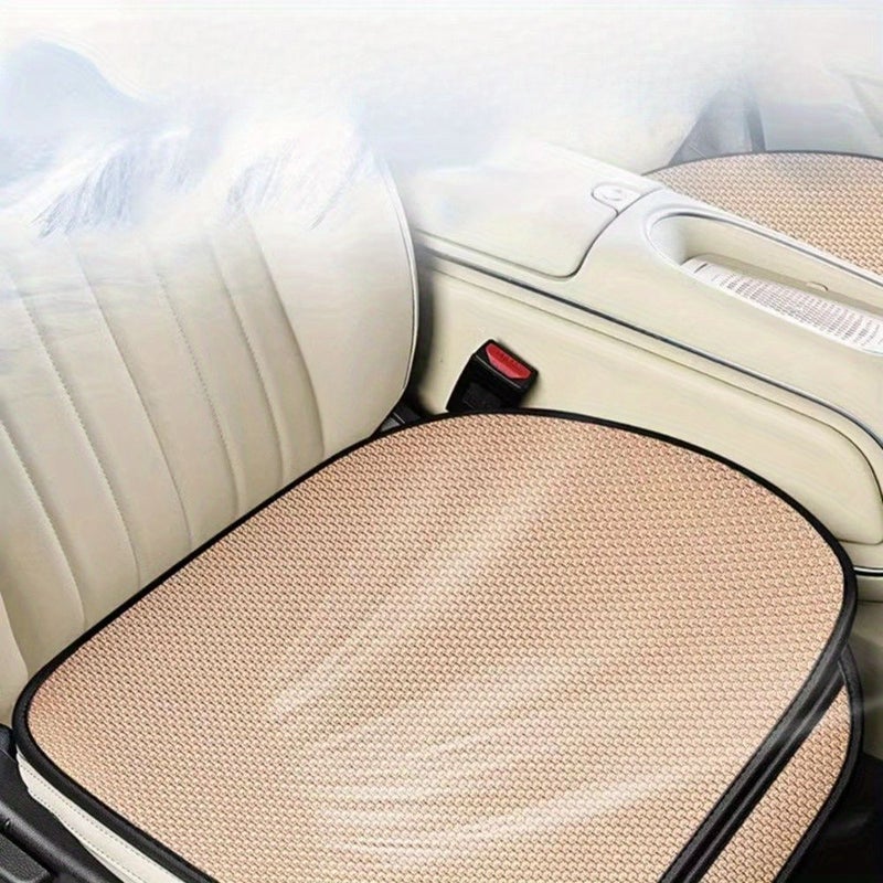 Full Car Five Seats Brown Color Car Seat Cushions Summer Cooling Breathable Front Rear Long Mat Fit For Volkswagen Toyota Hyundai - Image 4
