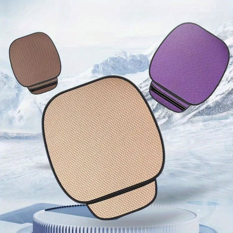 Full Car Five Seats Brown Color Car Seat Cushions Summer Cooling Breathable Front Rear Long Mat Fit For Volkswagen Toyota Hyundai - Image 2