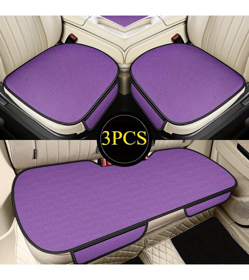 Full Car Five Seats Brown Color Car Seat Cushions Summer Cooling Breathable Front Rear Long Mat Fit For Volkswagen Toyota Hyundai - Image 1