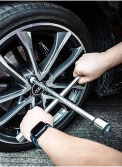 RENOVO Lug Wrench 4 Way Universal Car Tire Changing Tool 36 CM Cross Steel Wheel Nut  - Image 4