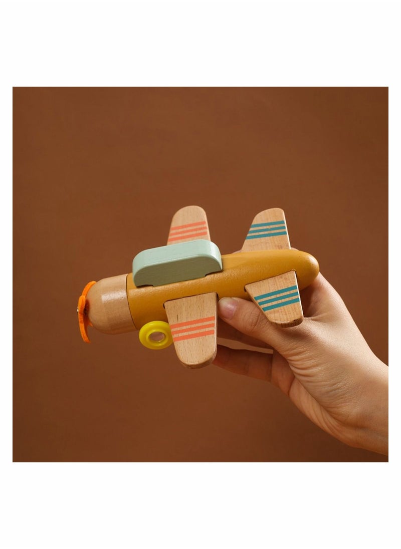 Y&D Airplane Toys for Boys and Girls Wooden Play Set Montessori Fine Motor Skills Great Toy Gift Aircraft Made with Durable Material  - Image 5