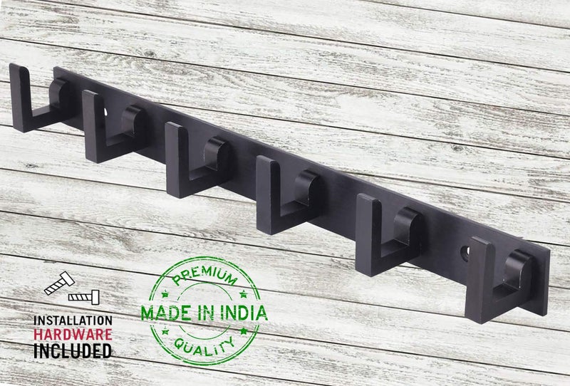 DOCOSS -Pack of 2-Exclusive Extra Long 40 cm 6 Pin Metal Cloth Wall Hanger for Clothes Hanging Door Hangers Cloth Hook Bathroom Hooks Rail for Clothes,Towel Bathroom Accessories - Image 4