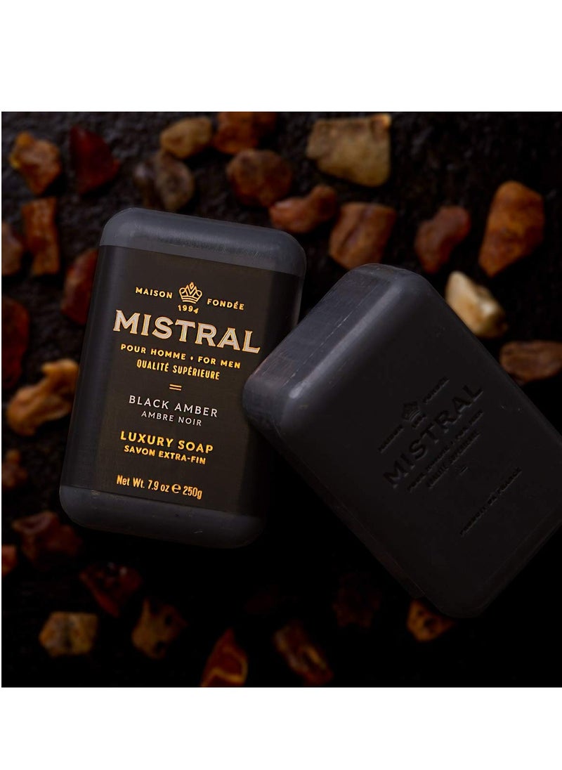 mistral Mistral Bar Soap Organic, Black Amber, Large Bar  - Image 2
